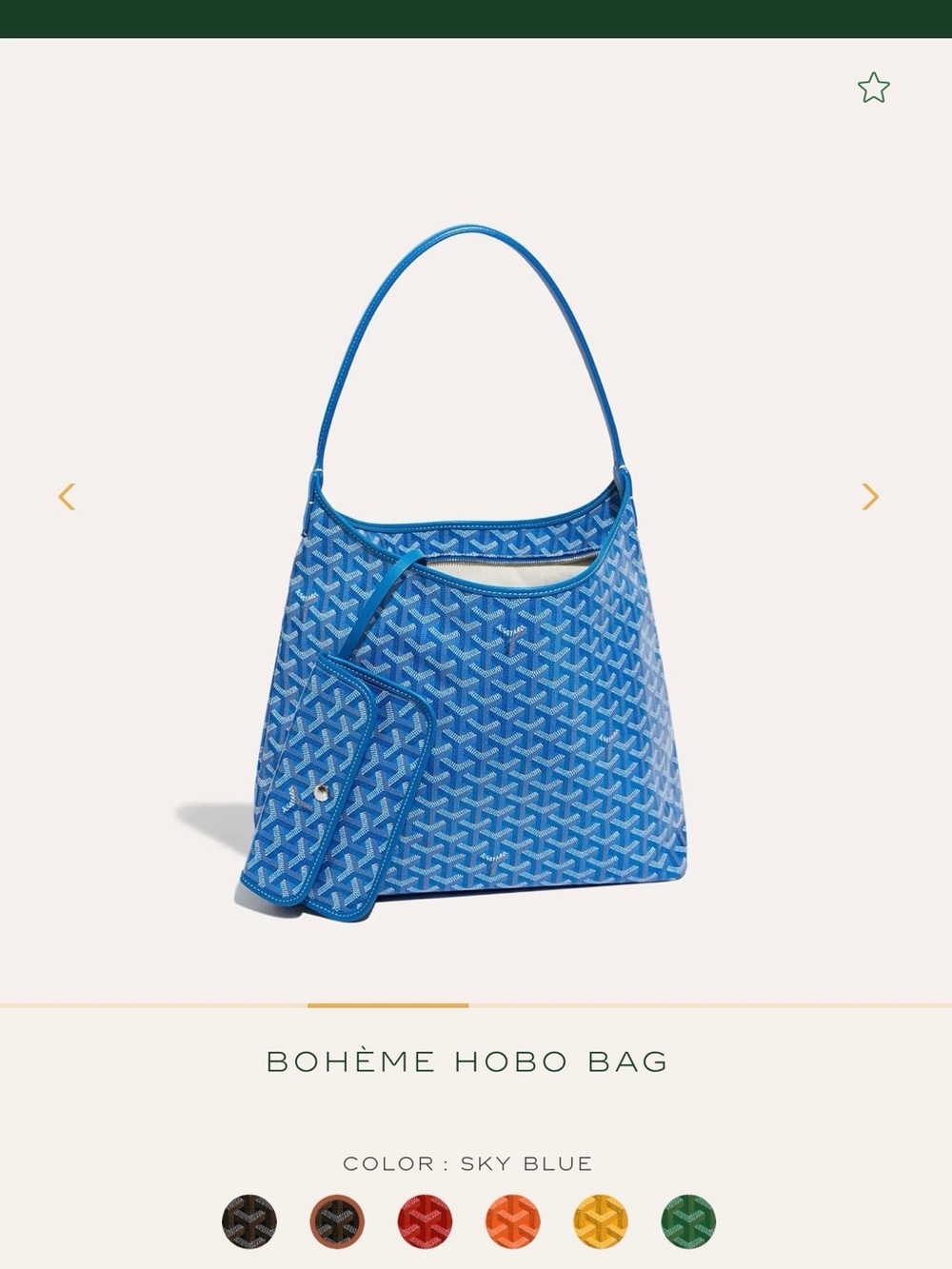 Goyard Bohème sky blue Hobo Bag